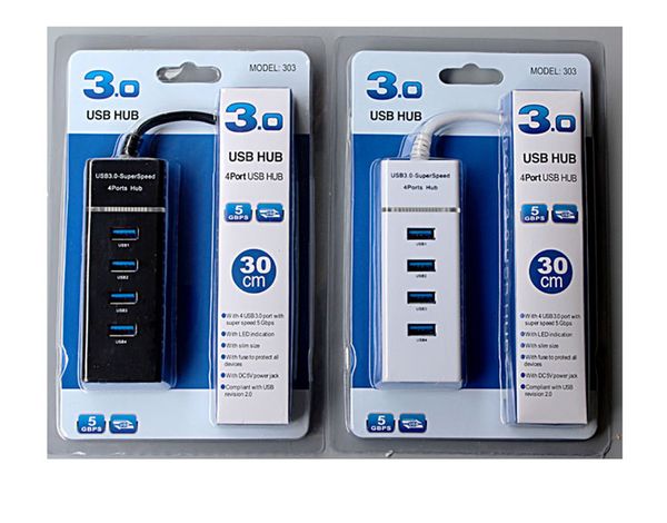 

USB HUB 3.0 External 4 port USB Speed 5Gbps Splitter with Micro USB Power port for iMac Computer Laptop Accessories 3.0