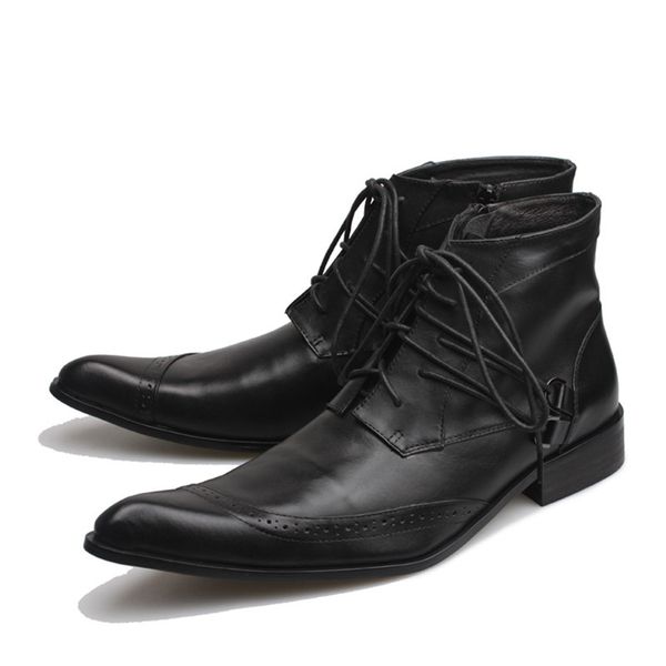 botines negros de vestir