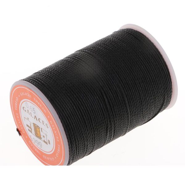 

93 yards/spool sewing waxed thread hand stitching cord for leather craft diy tools 0.65mm round, Black;white