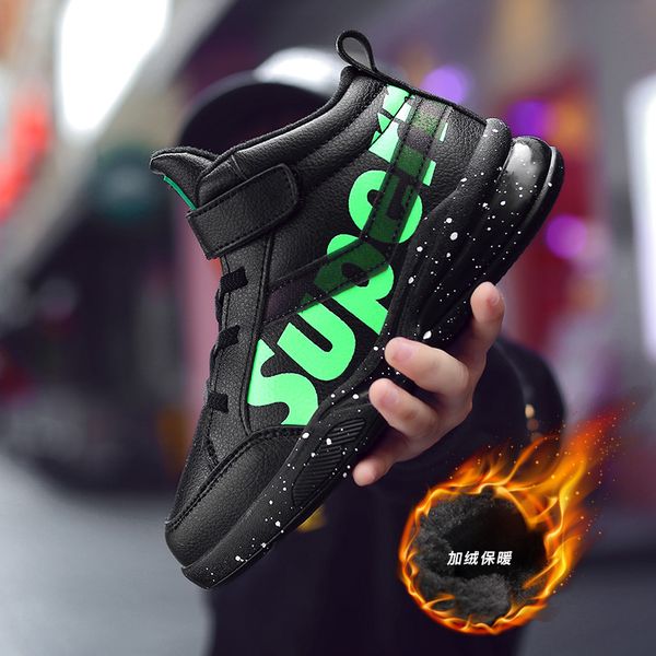 

winter kids shoes outdoor shoes boys children winter kids sneakers big kid sneakers snow boots children sneaker, Black;red