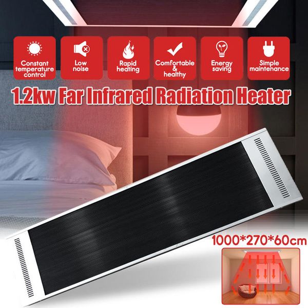 

1200w electric infrared heater ceiling mounted strip heating aluminum patio yoga
