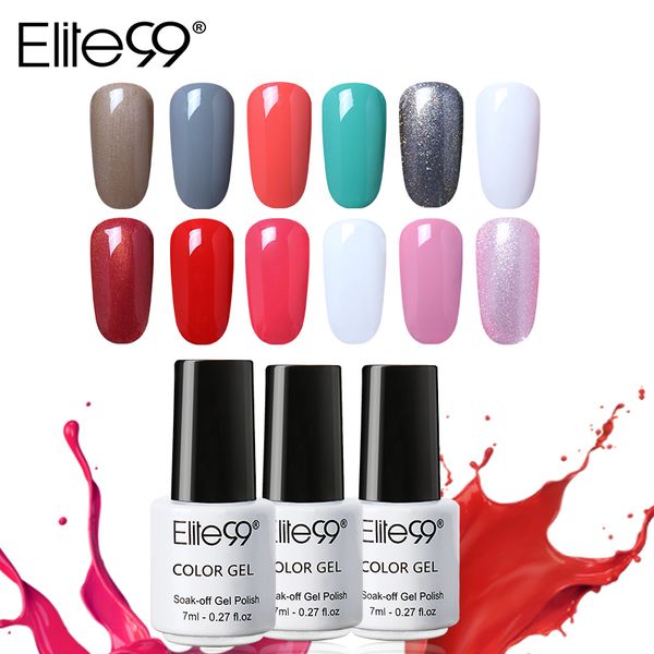 

elite99 7ml gorgeous color nail polish coat base coat nail art uv led uv gel polish semi permanent varnish gelpolish