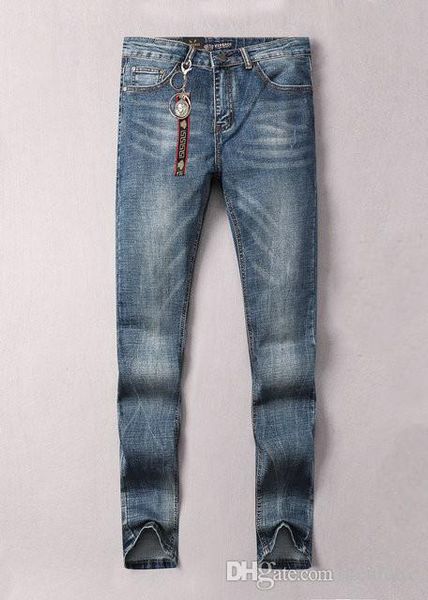 

luxury mens jeans trend men jeans and black blue light denim street casual holiday men designer pants slim pencil pants