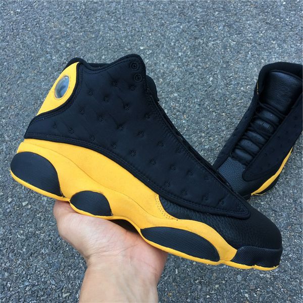 

new 13 xiii melo class of 2003 men basketball shoes designer 13s black yellow sneakers sports outdoor trainers size 7-13