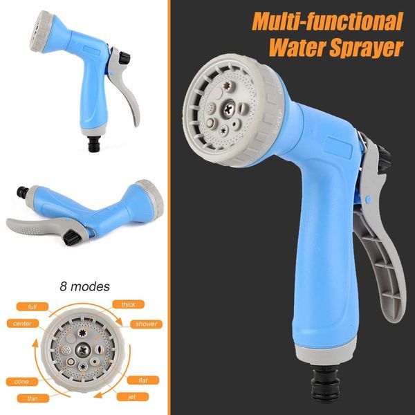 

8 modes car high pressure power water rod washer water jet garden washer hose wand nozzle sprayer watering sprinkler tool blue