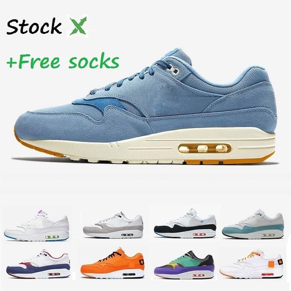 

stock x designer 1 dlx air running shoes 87 max men wave runner women black white grey training max chaussures sneakers
