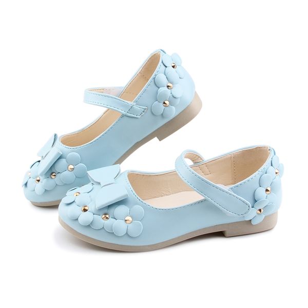 

wedding party floral girls shoes princess single shoes for girl kids children casual fashion pu sneakers with flowers, Black;red