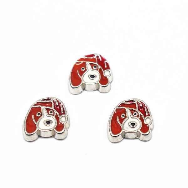 

new style 20pcs/lot christmas dog alloy floating charms living memory floating lockets charms for diy accessory, Bronze;silver