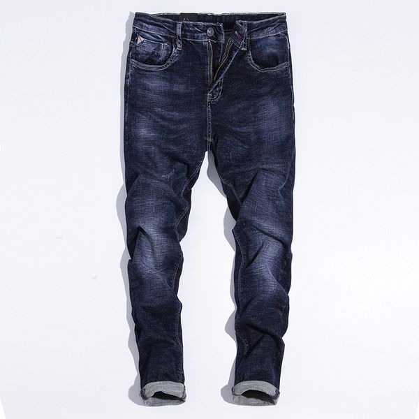 

2017 new men jeans autumn and winter models men young trousers straight casual slim denim pants fashion cotton jeans, Blue