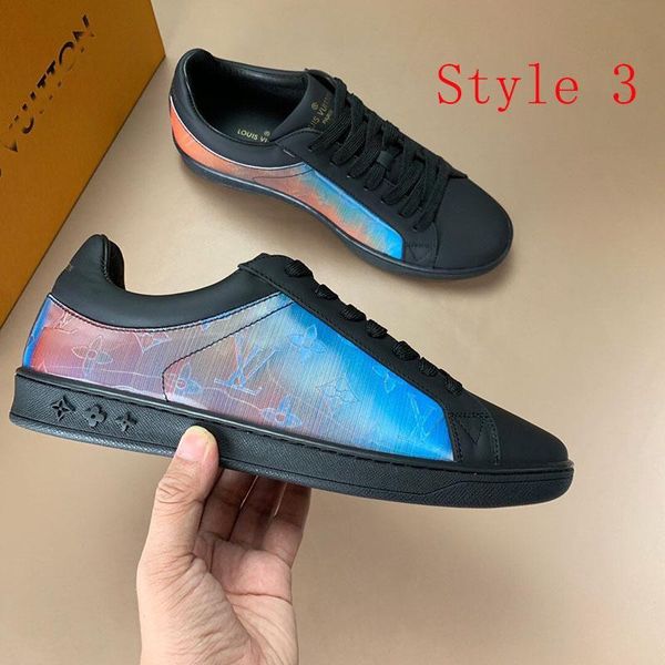 

fashion luxury mens running shoes casual sneakers fashion comfortable 3d color printed leather platform outdoor shoes size 11, Black