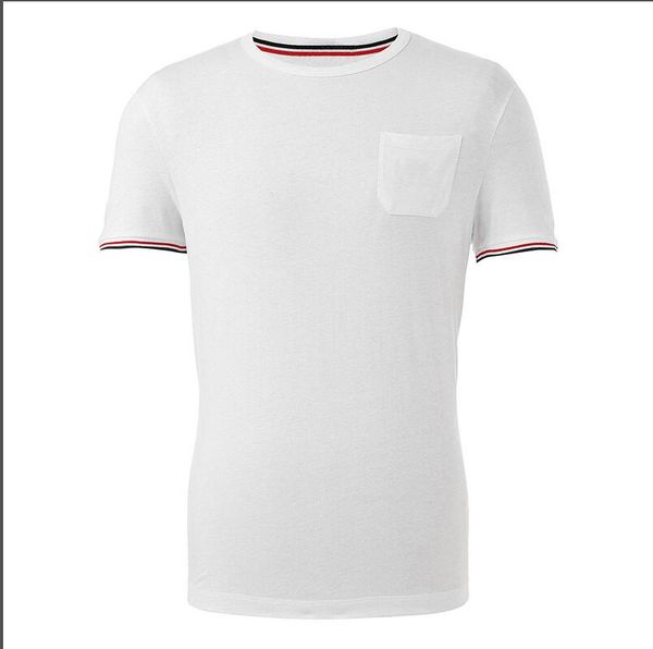 

new summer fashion short-sleeved designer classic men's holiday casual brand t-shirt 100% cotton, White;black