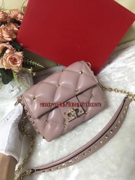 

fashion designer sell style woman bag genuine leather new with rivet lady cross-body mini bag ing
