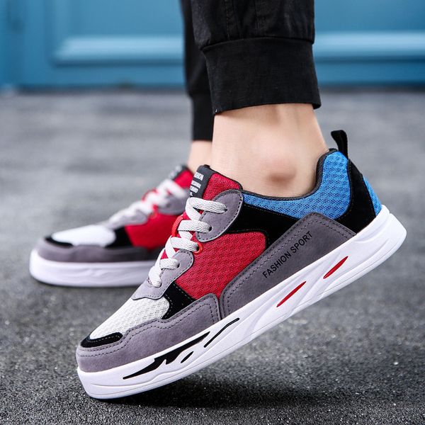 

spring autumn women flats plus size breathable sprot platform sneakers lace up comfortable walking casual shoes women 2019, Black