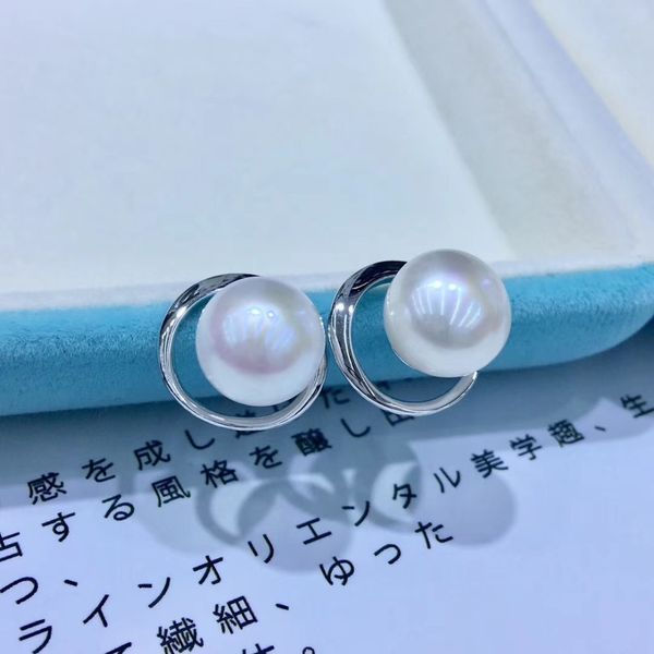 

spring jewelry 925 silver earrings findings component jewelry parts beautiful fittings for pearls coral jade agate beads stones, Blue;slivery