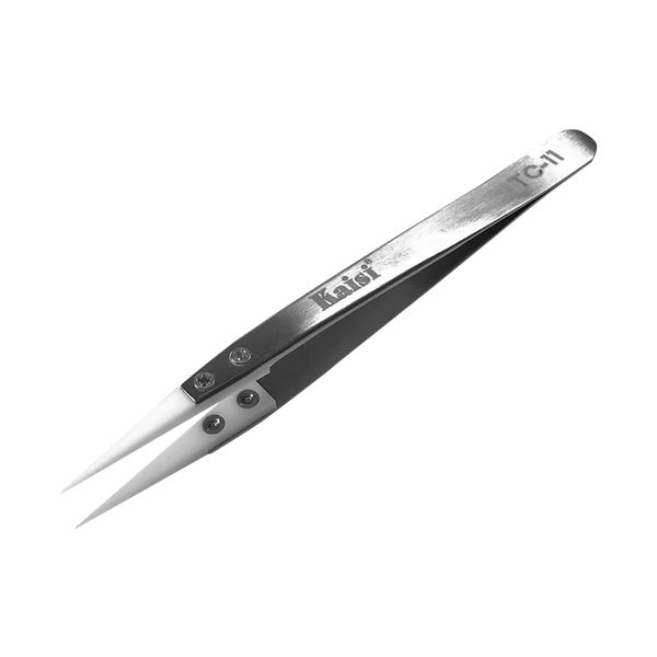 

brneaci tc11 mobile phone repair ceramic tweezers high temperature resistance anti magnetic and anti static hand polish tweezers