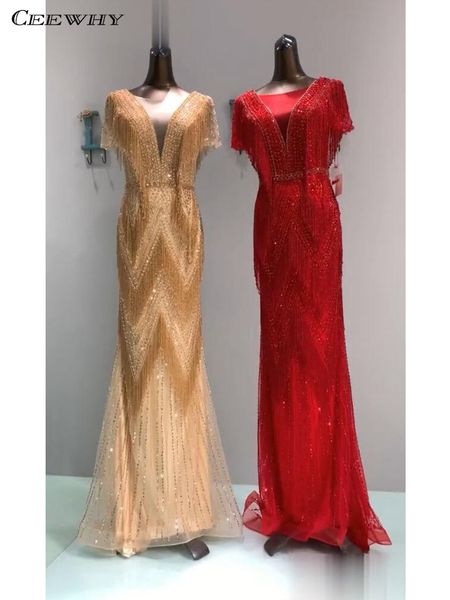 

ceewhy luxury robe soiree dubai evening dress formal dress women elegant beaded evening gowns abendkleider vestidos de fiesta, White;black
