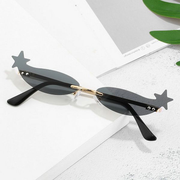 

большой rimless зеленый кристалл cat eye солнцезащитные очки тонированные объектива мода большой rimless аутентичные sole collector обзор se