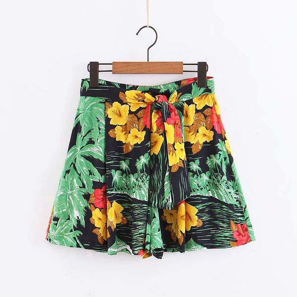 

new arrival xz35-1998 european and american fashion flower printed shorts, White;black