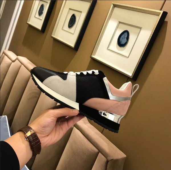 

designer trainers mens trainers 2020 new leather casual shoes women men shoes genuine leather fashion mixed color leather casual shoes, Black