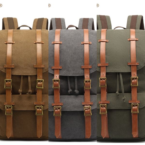 

slvkr outdoor multifunctional usb men's large capacity travel canvas canvas outdoor multifunctional usb backpack men's large capac