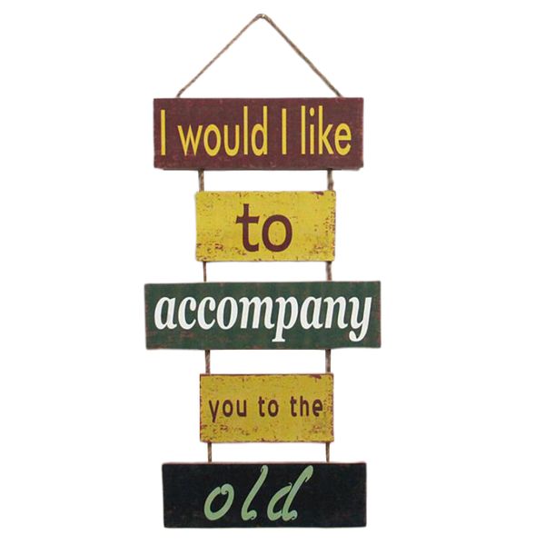 

retro wall art coffee plaque sign with rope for cafe bar decoration
