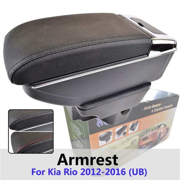 

xukey central console armrest for kia rio 2012 - 2016 car styling content storage box 2013 2014 2015