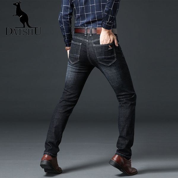 

daishu man jean casual straight slim pants classic 2019 jeans male denim designer trousers fantastic gray skinny elasticity pant, Blue