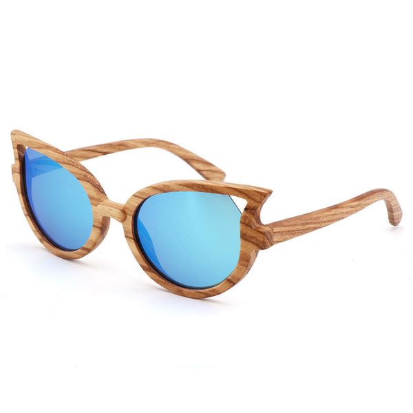 

berwer new 100% real zebra wood sunglasses polarized handmade wooden women sunglass sun glasses women gafas, White;black