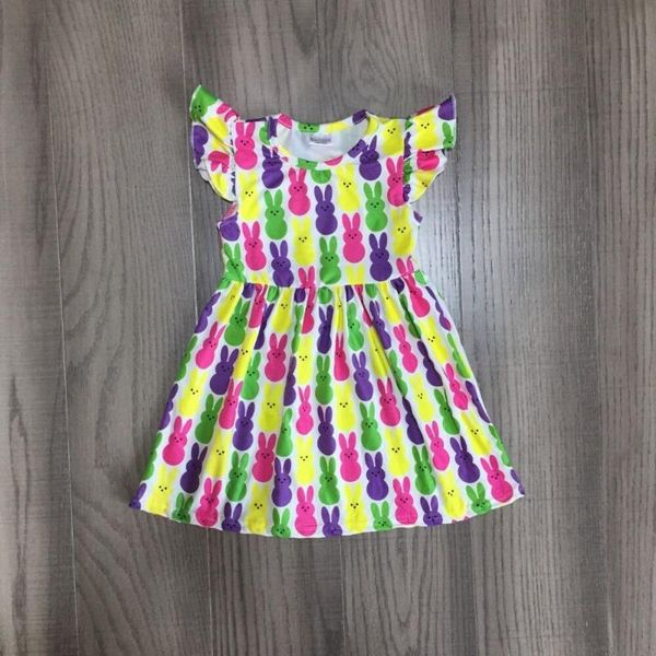 

baby girls easter dress girls short sleeve dress with print soft milk silk cute, Red;yellow