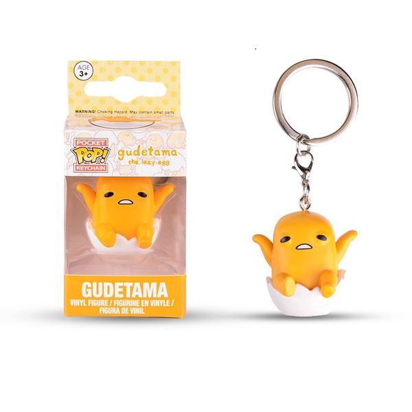 

funko поп японский kawaii смазливая карманный поп брелок gudetama ленивых яичные действие рисунок keyring игрушки для детей