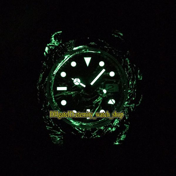 

refit version gmt ii 116710blnr 78200 carbon fibre case blue dial eta 2836 autoamtic luminous mens watch sapphire rubber strap sport watches, Slivery;brown