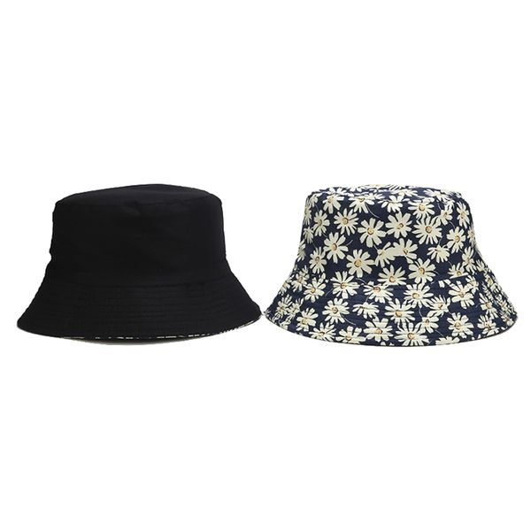 

2020 double side bucket cap cotton banana hat summer beach sun caps