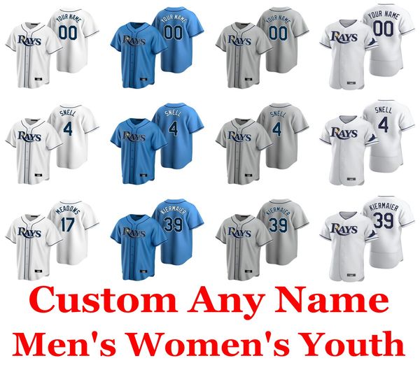 

2020 mens baseball jerseys kiermaier jersey blake snell austin meadows mike zunino brandon lowe jose alvarado nick anderson custom stitched, Blue;black