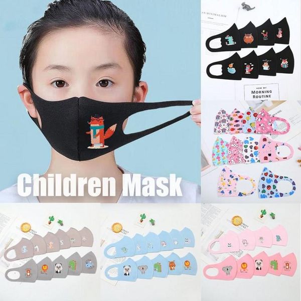 

children anti-pollution masks boys girls pm2.5 cartoon mouth face masks kids anti-dust earloop washable reusable cotton mask