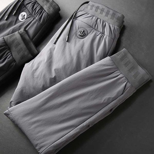 

хлопчатобумажные брюки мужская одежда зима высокая талия открытый теплые брюки мужчины толстый ворс хлопок повседневная, Black