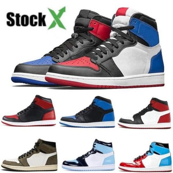 

new 1 high og basketball shoes 1s royal black toe pine green black court purple white unc patent men women us13 sneakers trainers