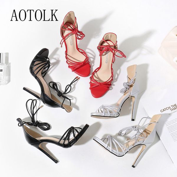 

sandals women female shoes high heels bandage ladies pumps women sandals heels summer for girls shoes de, Black