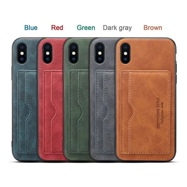 

leather wallet cases with card slot kickstand feature for iphone xr xs max iphone 8 7 6 samsung s9 plus