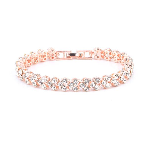 

2020 new roman bracelet set with crystal simple fashion ladies charm jewelry gifts accessories wholesale, Black