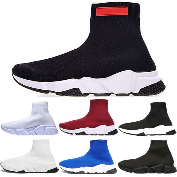 

balenciaga sock speed trainer классические мужские женские дизайнерские повседневные носки кроссовки speed ​​white белый тройной черный серы