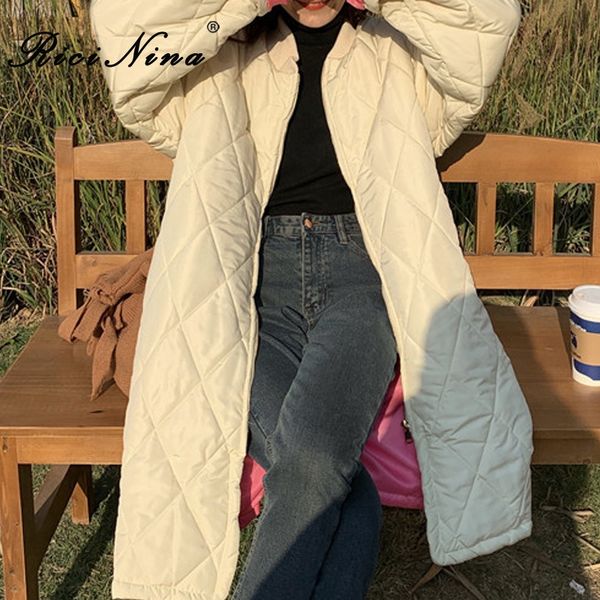 

ricinina long jacket women parka winter wram zipper pocket solid casual womens coats and jackets elegant woman coat outwear 2019, Black