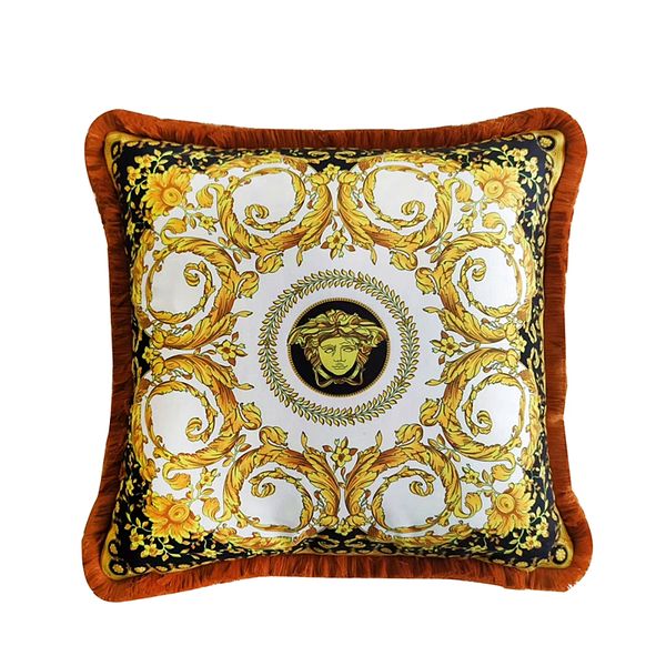 

50cm le vase medusa baroque pillow casesthrow decorative luxury designer velvet thicken tassel pillow case royal home l interiors