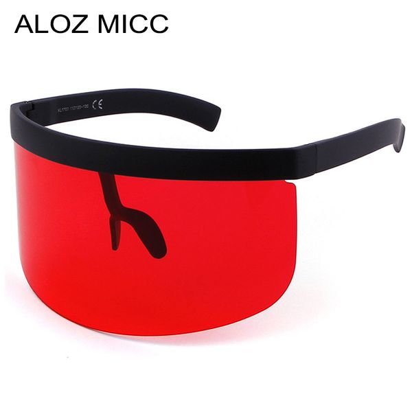 

vintage oversize women shield visor sunglasses men flat windproof visor glasses fashion female goggles uv400 q4391, White;black