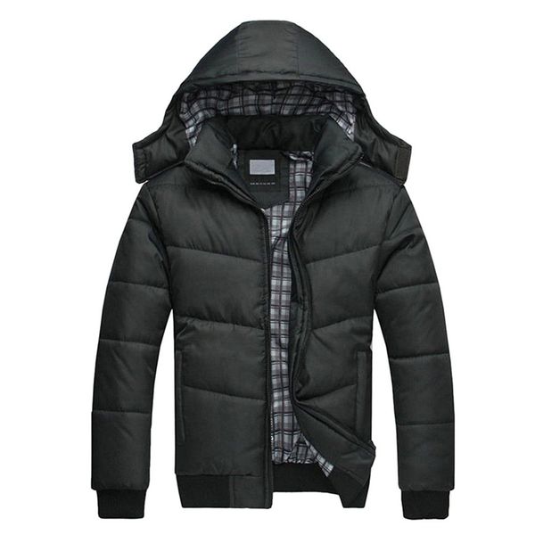 

men's coats and jackets winter men's black puffer jacket warm overcoat outwear padded hooded down winter coat windbreaker