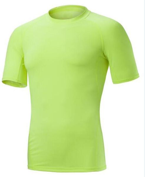 

2019 men's tight clothes running short-sleeved quick-drying t-shirt 384, Black;blue