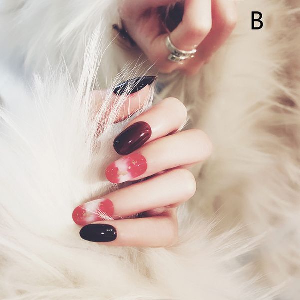 

nail art stickers diy decoration decals fashion gift manicure for women lady bride qrd88, Red;gold