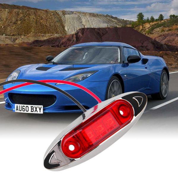 

promotion 12v waterproof 3led beads car trailer truck edge side marker clearance light f5 straight bulb warning lamp