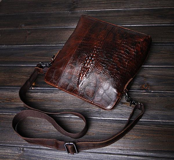 Дизайнер - первый слой кожаной сумки кожаный ранец вертикальный сечение мужчины сумасшедшие кожаные кожаные плечо мешок сумка для отдыха