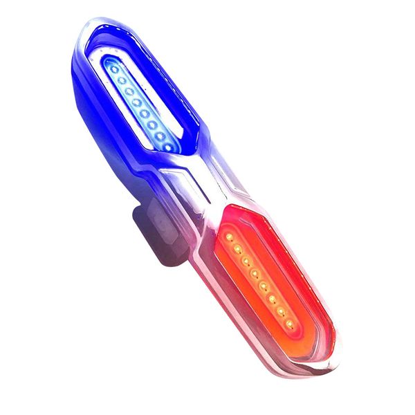 

sews-high-end led bike tail light white, red & blue 46 cob super bright usb rechargeable waterproof multipurpose emergency light
