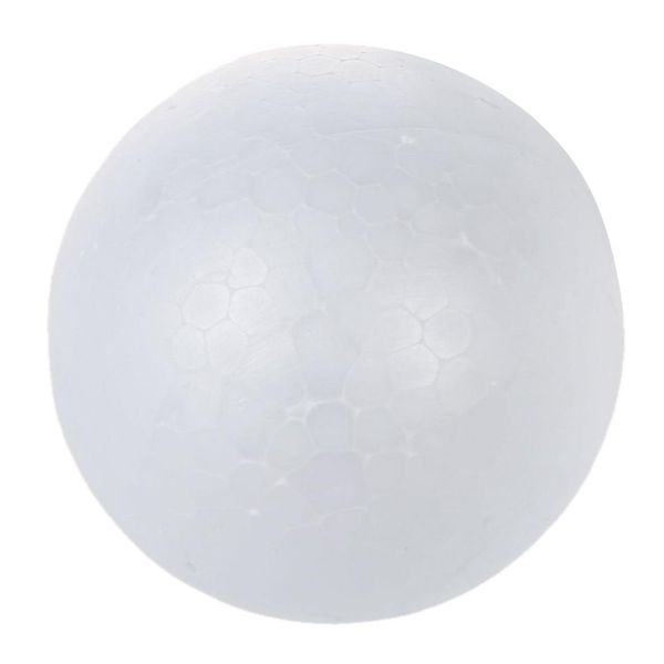 

10 x 7cm polystyrene ball sphere ornament decoration white